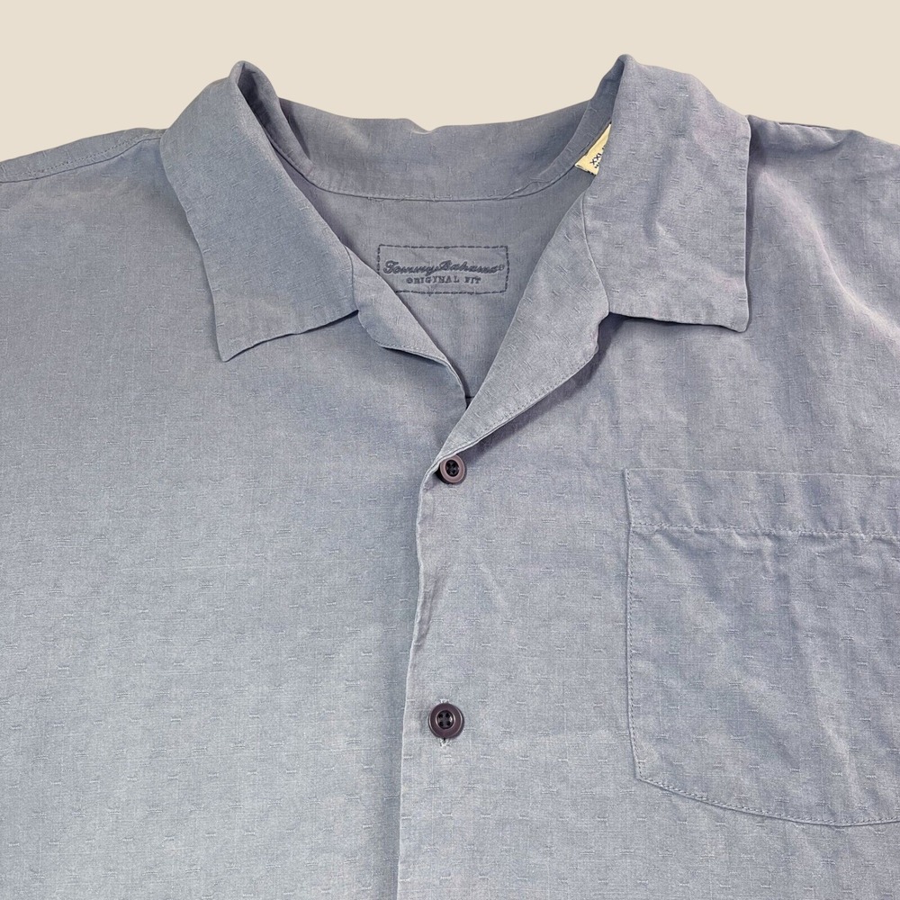 Tommy Bahama Original Fit Mens XXL 100% Silk Short Sleeve Button Down Shirt 596 - Picture 5 of 7